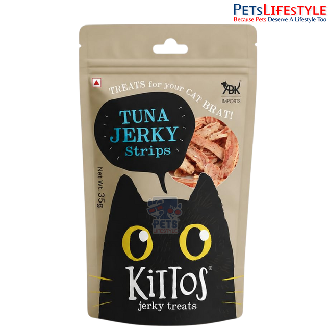 Kittos Tuna Jerky Strips Cat Treats 35g