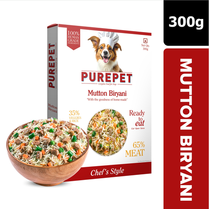 PurePet Mutton Biryani Fresh Dog Food 300g