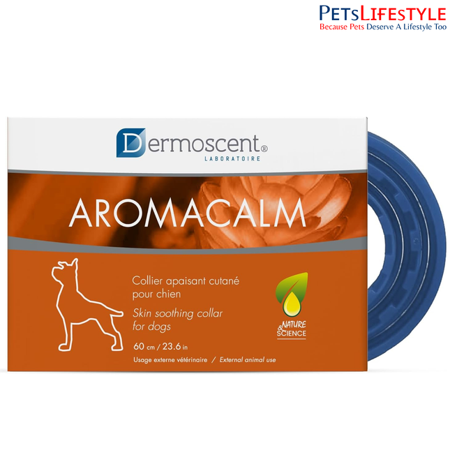 Dermoscent Aromacalm Natural Calming Collar for Dogs  – Anxiety & Stress Control (60cm)