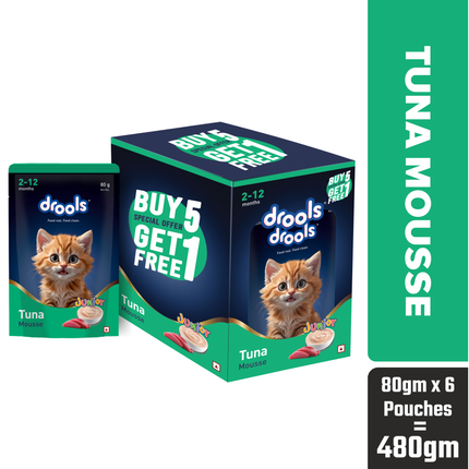 Drools Tuna Mousse Kitten 80g (5+1 Pack)