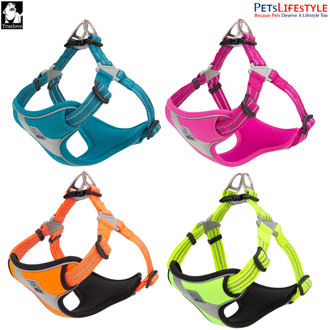 Truelove Lightweight Oxford Dog Harness – 3M Reflective Step-In Chest Harness