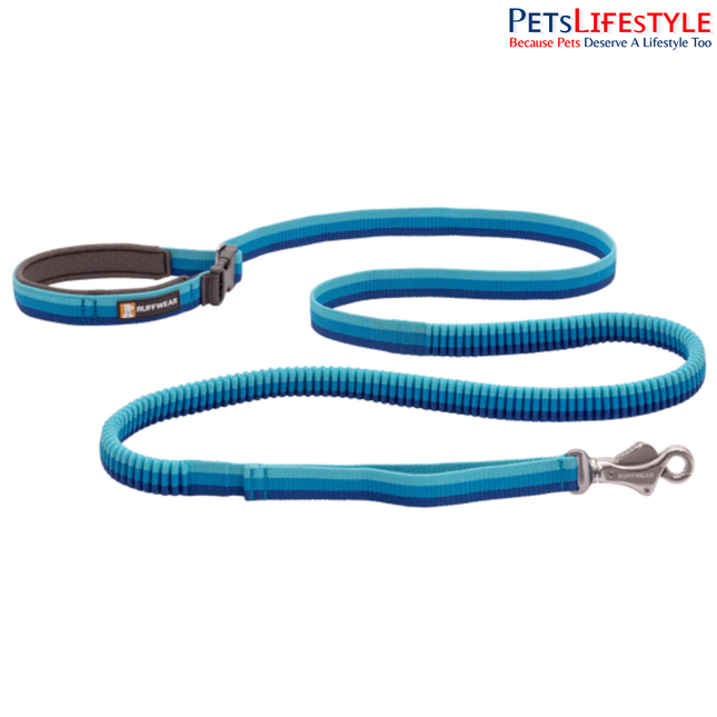 Ruffwear Roamer™ Dog Leash Blue Atoll | Adjustable Hands-Free Stretch Running Leash for Dogs