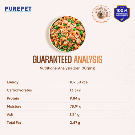 PurePet Chicken & Pumpkin Biryani Fresh Dog Food 300g
