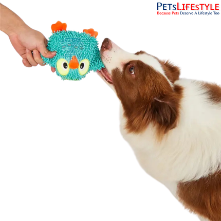 FOFOS Tough Dog Toy 2PK Owl & Bird – Plush Squeaky Dog Toys with Crinkle Sound for Interactive Play