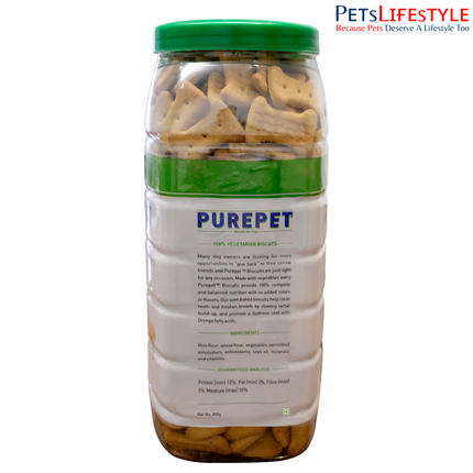 Purepet Biscuit 100% Veg Flavour Dog Treats (800g)