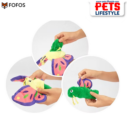 Fofos Butterfly Reversible Crinkle Dog Toy