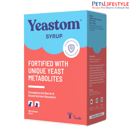 Tineta Yeastom Natural Yeast Extract Gut & Immune Support Syrup for Dogs & Cats 30ml