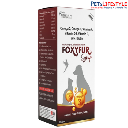 Foxyfur Syrup for Dogs & Cats – Advanced Skin, Coat & Joint Health Supplement