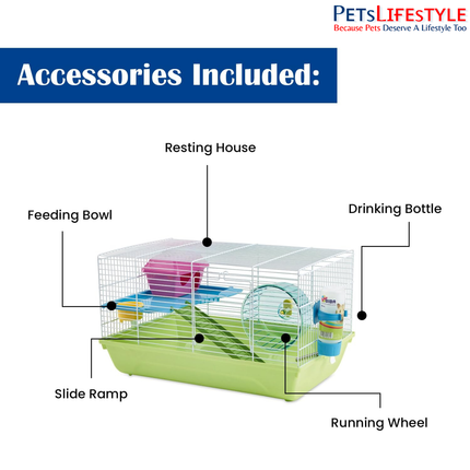 Savic Martha Hamster Cage (Medium) – Compact Starter Home for Hamsters & Small Pets