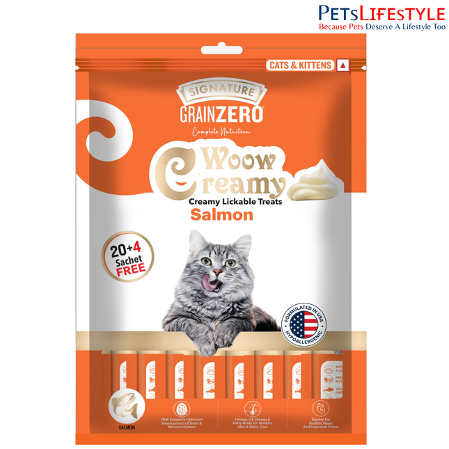 Grain Zero Creamy Lickable Cat treats Chicken and Liver (15g x24 Pcs)20 Pcs +4 Pcs Free ,360g (Copy)