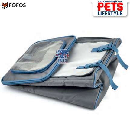 FOFOS Backpack Carrier Grey/Blue – Ventilated Dog & Cat Travel Backpack