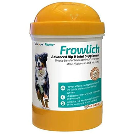 Frowlich Advanced Hip and Joint Supplements for Dogs -(40 tabs) Pet Health Supplements