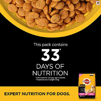 Pedigree PRO Puppy Dry Dog Food Large Breed Dog (3-18 Months), Chicken, 20kg