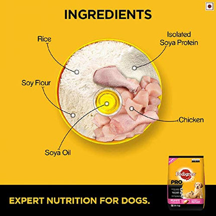 Pedigree PRO Puppy Dry Dog Food Large Breed Dog (3-18 Months), Chicken, 20kg