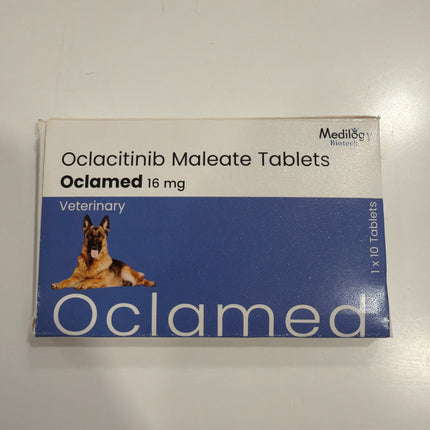 Oclamed 16mg – Oclacitinib Maleate Tablets (10 Tabs) | Fast-Acting Allergy Relief for Dogs