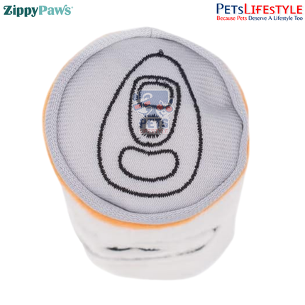 ZippyPaws Zippy Claw Squeakie Can – Mango  Stuffing-Free Plush Dog Toy with Blaster Squeaker