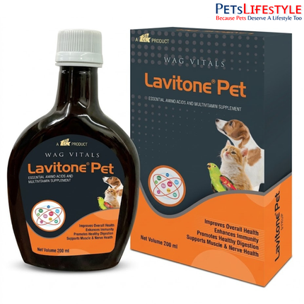 TTK Lavitone Pet Syrup Multivitamin & Amino Acid Supplement for Dogs and Cats – 200ml