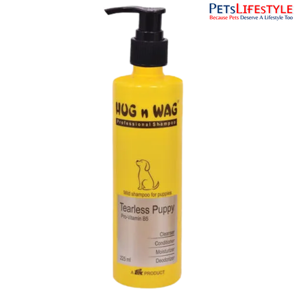 TTK Hug n Wag Professional Tearless Puppy Shampoo – Mild Tear-Free Shampoo for Puppies