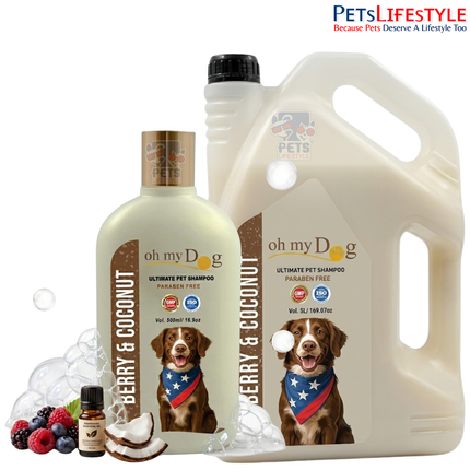 Oh My Dog Berry & Coconut Ultimate Pet Shampoo – Paraben Free, Mild & Conditioning Dog Shampoo