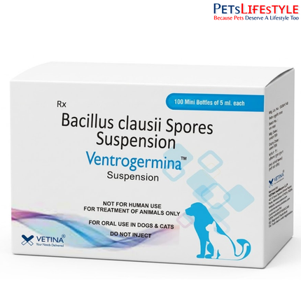 Vetina Ventrogermina Probiotic Suspension for Dogs and CatsMini Bottles