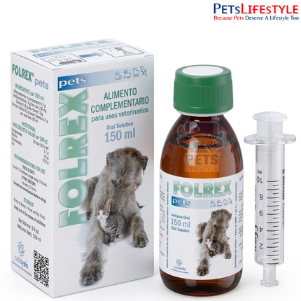 Vivaldis Folrex Pet Syrup for Dogs & Cats – Joint & Cartilage Support Supplement with Glucosamine (Chitin Hydrolyzate), 150 ml