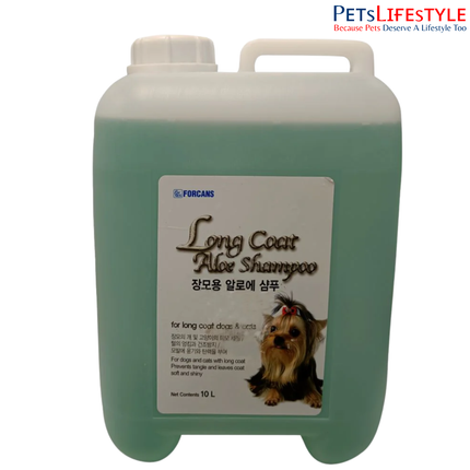 Forcans Long Coat Aloe Shampoo for Dogs & Cats – Deep Nourishing Shampoo for Long Hair Pets