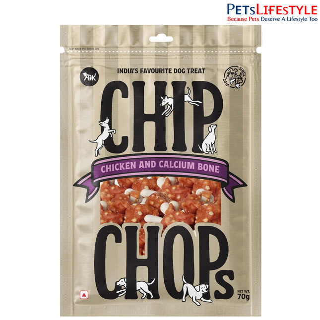 Chip Chops Chicken & Calcium Bone Dog Treat 70gm