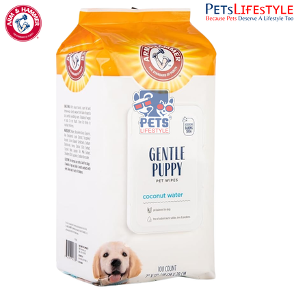 Arm & Hammer Dog Grooming Wipes with Coconut – Natural Deodorizing Pet Wipes (100 Count)