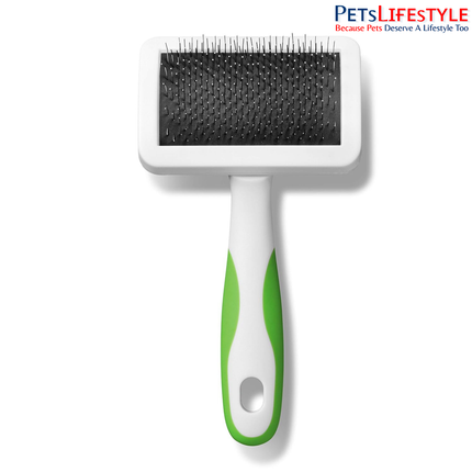 Andis Firm Slicker Brush for Dogs – Medium – Lime Green
