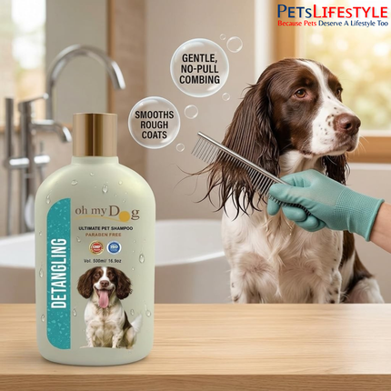 Oh My Dog De-Tangling Pet Shampoo 500 ml – Paraben-Free Shampoo for Dogs & Puppies