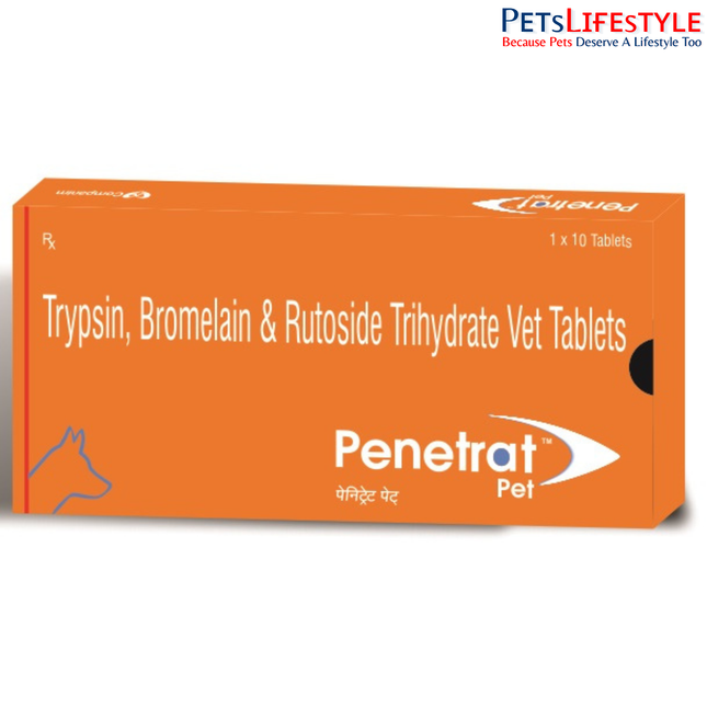 Penetrat Pet Tablets for Dogs – Advanced Proteolytic Enzyme Therapy for Inflammation & Faster Wound Healing (10 Tablets)