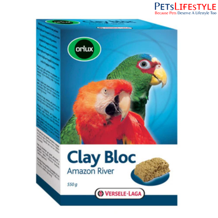 Versele Laga Clay Bloc Amazon River Mineral Stone for Parrots & Big Birds (550 g)