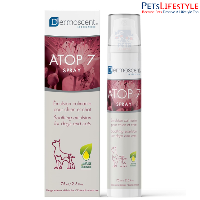 Dermoscent ATOP7 Spray for Dogs & Cats – Soothing Anti-Itch Skin Relief Spray