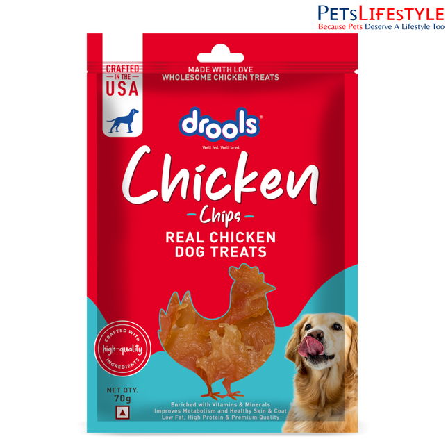 Drools Chicken Chips Dog Treats 70g