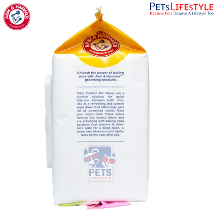Arm & Hammer for Pets Odor Control Wipes for Dogs – Kiwi Blossom Scent (100 Count)