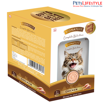Signature Chicken Mousse Cat 80g (5+1 Pack)