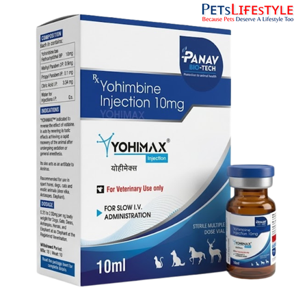 YOHIMAX Yohimbine Hydrochloride Injection 10 mg/ml for Dogs, Cats, Horses & Wildlife (10 ml)