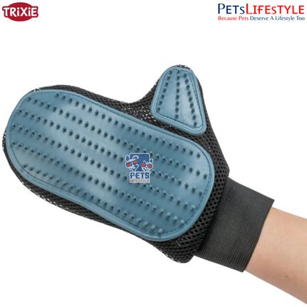 Trixie Fur Care Massage Glove 18×24 cm – Hair Removal, Massage, Coat Care for Dogs and Cats