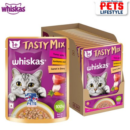 Whiskas Tuna With Kanikama and Carrot Adult Wet Cat Food