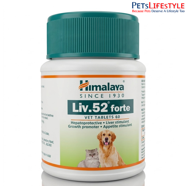 Himalaya Liv 52 Forte Vet Tablets for Dogs & Cats — Hepatoprotective Liver Tonic (60 Tablets)