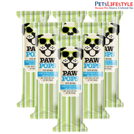 Woof & Brew Paw Pops Ready-to-Freeze Ice Pops for Dogs – Blueberry Flavour (6 Pack)