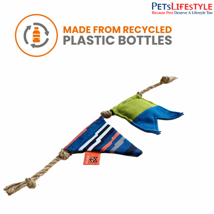 FOFOS S.O.S Flag Cat Teaser Toy – Eco-Friendly Recycled-Bottle Toy with US-Grade Organic Catnip & Natural Jute for Kittens & Cats