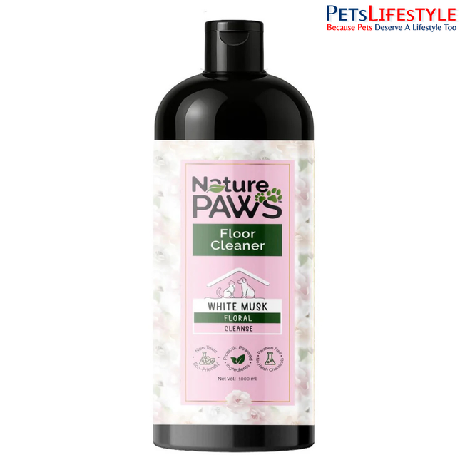 NaturePAWS Floor Cleaner with White Musk Enzyme Safe for Dogs, Cats & Kids (500 ml)
