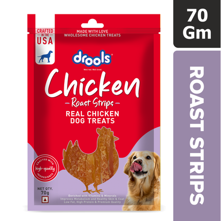 Drools Chicken Roast Strips Dog Treats 70g
