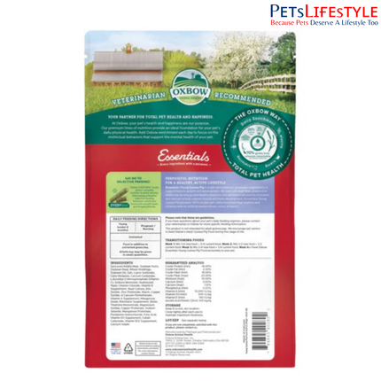 Oxbow Essentials Young Guinea Pig Food 2.25kg – Complete Nutrition for Growing Guinea Pigs