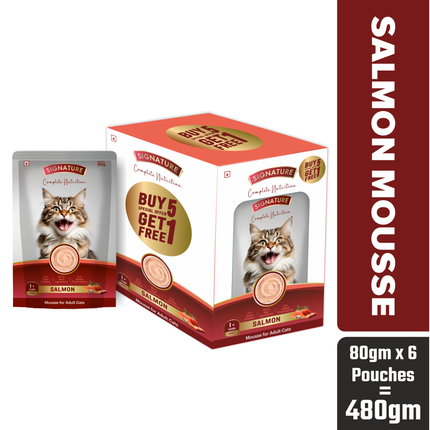 Signature Salmon Mousse Cat 80g (5+1 Pack)