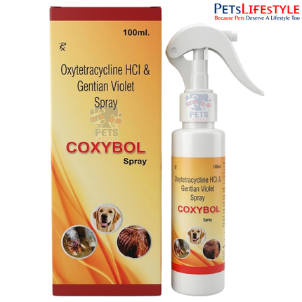 Coxybol Oxytetracycline HCI & Gentian Violet Spray 100 ml