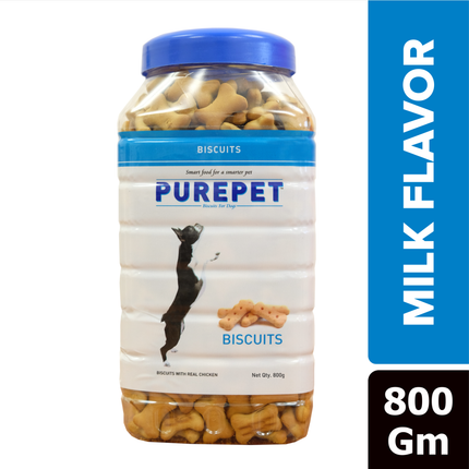 Purepet Milk Flavour Real Chicken Biscuit Dog Treats 800 g