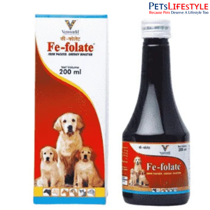 Venky's Fe-Folate Syrup – Hematinic Iron & Folic Acid Supplement for Dogs & Cats