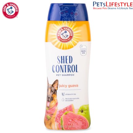 Arm & Hammer for Pets Shed Control Shampoo – Juicy Guava Scent, 20 Fl Oz (591 ml)